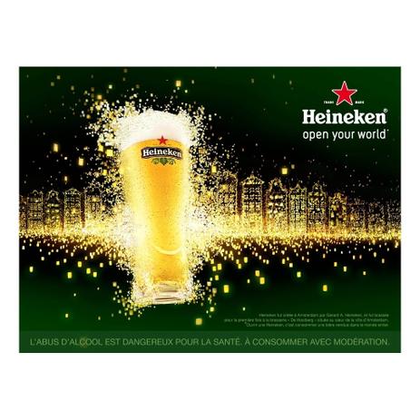 Poster Adesivo Cerveja heineken  copo 70x50 cm - Sunset adesivos é boa?