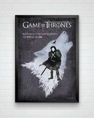 Poster da série game of thrones - Mundo minimalista Menor preço em Poster da série game of thrones - Mundo minimalista