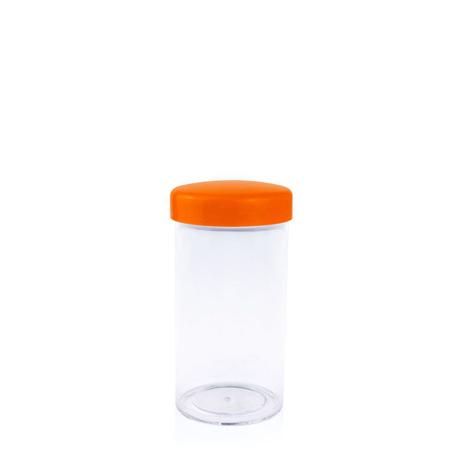 Pote Acrílico 70ml com Tampa Laranja 10 unidades - Festabox Menor preço em Pote Acrílico 70ml com Tampa Laranja 10 unidades - Festabox