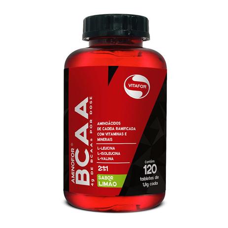 Pote Bcaa Aminofor 120 Tabletes 2:1:1 Aminoácido - Vitafor Menor preço em Pote Bcaa Aminofor 120 Tabletes 2:1:1 Aminoácido - Vitafor