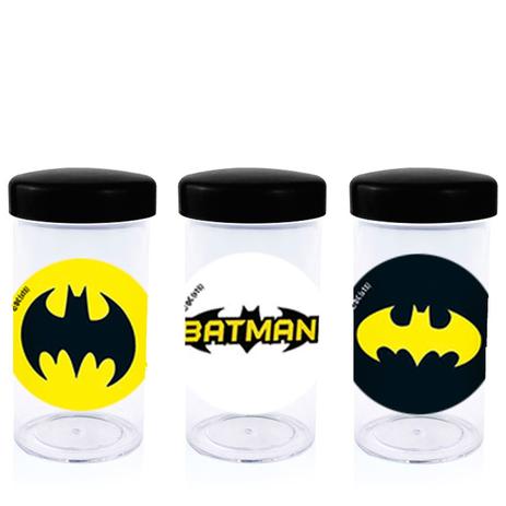 Pote de Acrílico com Tampa Festa Infantil Batman Geek 70ml 10 unidades - Festabox Menor preço em Pote de Acrílico com Tampa Festa Infantil Batman Geek 70ml 10 unidades - Festabox