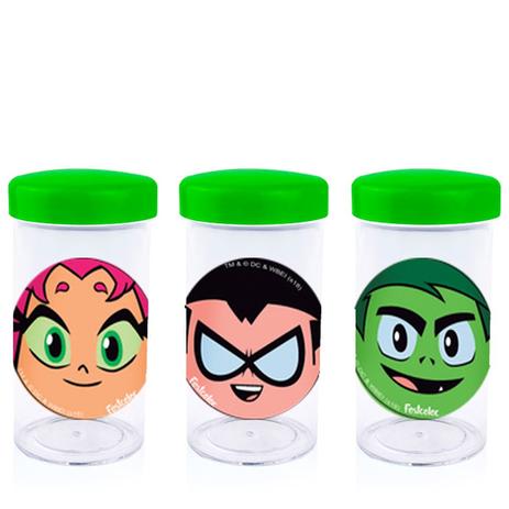 Pote de Acrílico com Tampa Festa Infantil Jovens Titãs 70ml 10 unidades - Festabox Menor preço em Pote de Acrílico com Tampa Festa Infantil Jovens Titãs 70ml 10 unidades - Festabox
