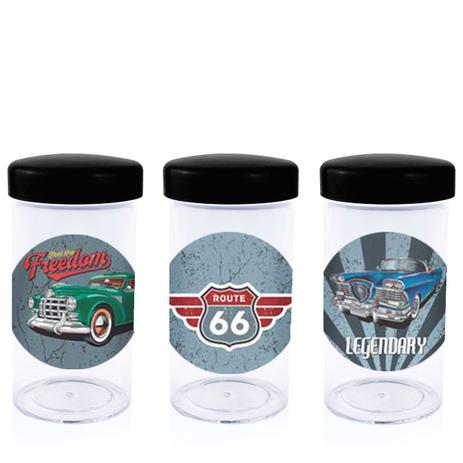 Pote de Acrílico com Tampa Festa Route 66 70ml 10 unidades - Festabox Menor preço em Pote de Acrílico com Tampa Festa Route 66 70ml 10 unidades - Festabox
