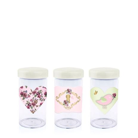 Pote de Acrílico com Tampa Jardim Secreto 70ml 10 unidades - Festabox Menor preço em Pote de Acrílico com Tampa Jardim Secreto 70ml 10 unidades - Festabox