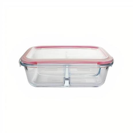 Pote de Vidro com Tampa Hermético com 3 Divisórias - Casambiente Menor preço em Pote de Vidro com Tampa Hermético com 3 Divisórias - Casambiente