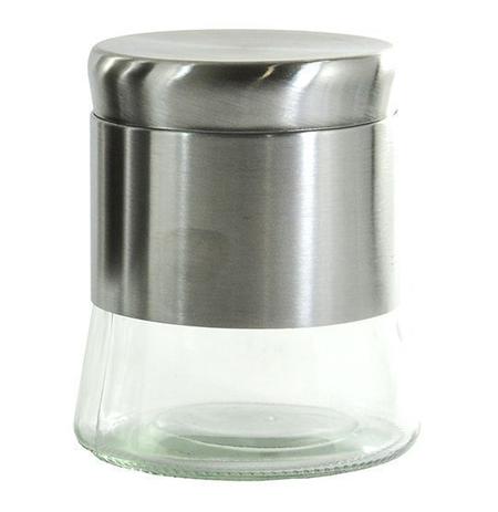 Pote de vidro/inox redondo para mantimentos com tampa de rosca 800ml - ixb01006 rocie rio de ouro Menor preço em Pote de vidro/inox redondo para mantimentos com tampa de rosca 800ml - ixb01006 rocie rio de ouro