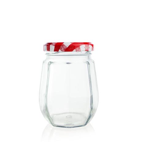 Pote de Vidro Oitavado com Tampa Xadrez Vermelho e Branco 240ml - Festabox é boa?