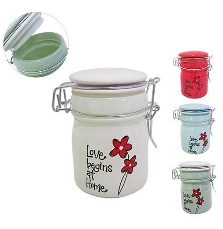 Pote de vidro redondo decorado com tampa hermetica colors e fecho 180ml. - Casita/imporiente é boa?