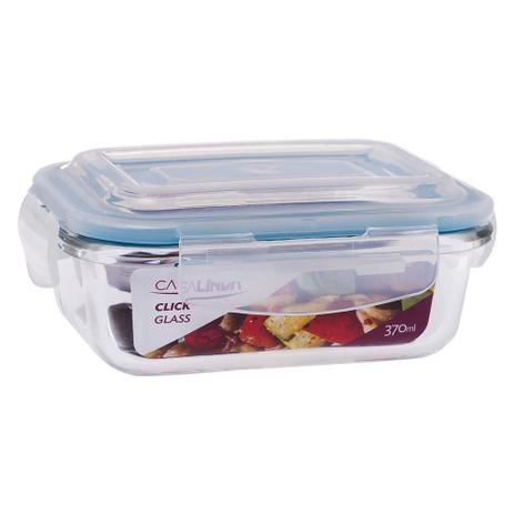 Pote Hermético Retângular Vidro Borosilicato Tampa 4 Travas Marmita Micro-ondas 370ML - Click Glass é boa?