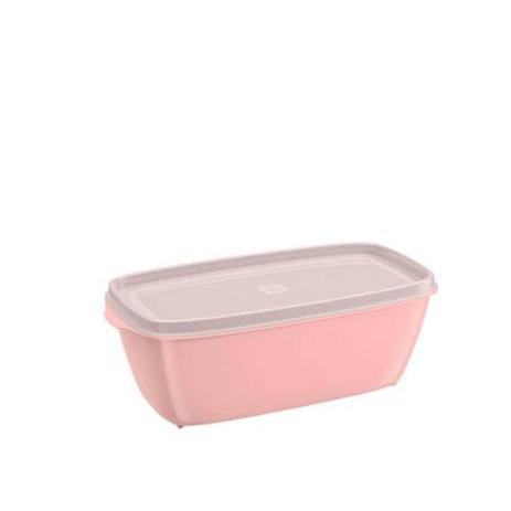Pote multiuso retangular rosa 500 ml - Goldenhome Menor preço em Pote multiuso retangular rosa 500 ml - Goldenhome
