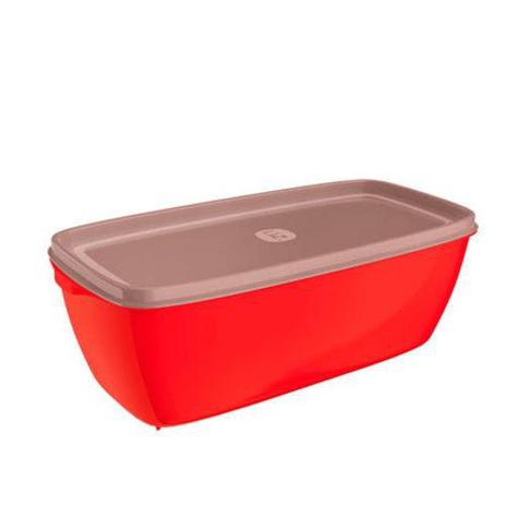 Pote multiuso retangular vermelho 3 L - Goldenhome Menor preço em Pote multiuso retangular vermelho 3 L - Goldenhome