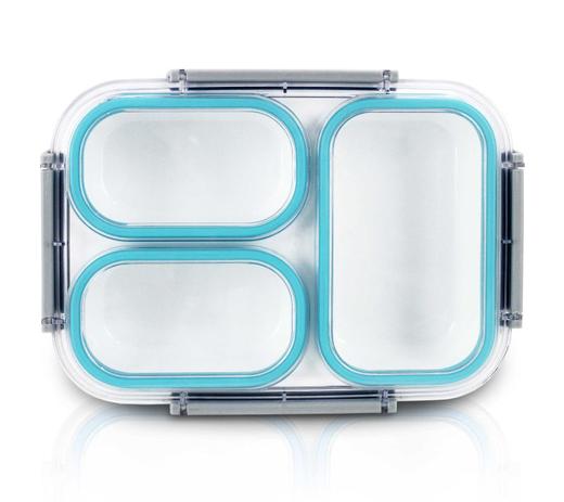 Pote Para Marmita com 3 Compartimentos 1350 Ml Azul Plástico - Jacki Design é boa?