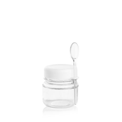 Pote Plástico Papinha com Colher Branco 10 unidades - Festabox Menor preço em Pote Plástico Papinha com Colher Branco 10 unidades - Festabox