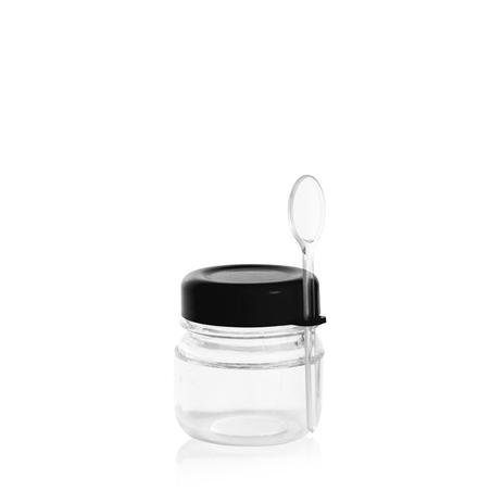 Pote Plástico Papinha com Colher Preto 10 unidades - Festabox Menor preço em Pote Plástico Papinha com Colher Preto 10 unidades - Festabox