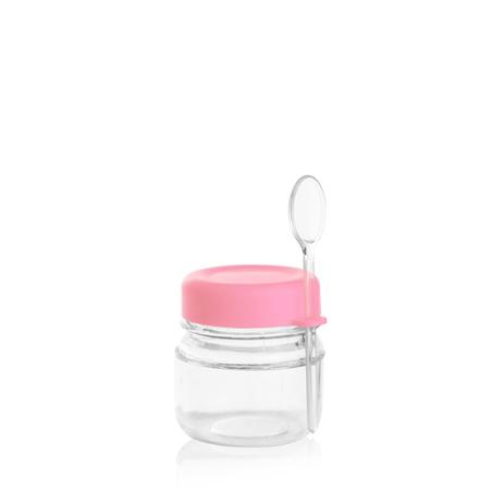Pote Plástico Papinha com Colher Rosa Claro 10 unidades - Festabox Menor preço em Pote Plástico Papinha com Colher Rosa Claro 10 unidades - Festabox