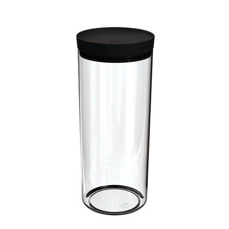 Pote Porta Mantimentos Transparente Tampa Preto 2,5 lts - Uz Menor preço em Pote Porta Mantimentos Transparente Tampa Preto 2,5 lts - Uz
