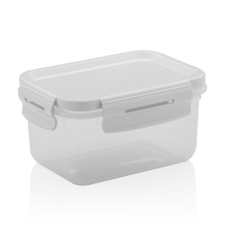 Pote Retangular Click 560ml - Branco - Ou Menor preço em Pote Retangular Click 560ml - Branco - Ou