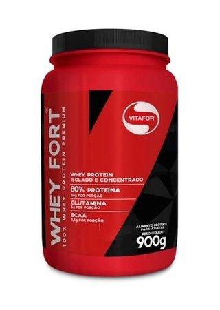 Pote Whey Fort 900g Isolado E Concentrado - Vitafor Menor preço em Pote Whey Fort 900g Isolado E Concentrado - Vitafor