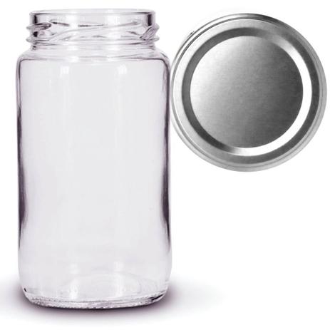 Potes de Vidro de 300ml Conserva Geleia Doces Com Tampa de Metal - 10 Unidades - SC Menor preço em Potes de Vidro de 300ml Conserva Geleia Doces Com Tampa de Metal - 10 Unidades - SC