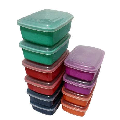 Potes Herméticos De Plástico Para Alimentos Kit C/40 1000ml Coloridos - Rs Menor preço em Potes Herméticos De Plástico Para Alimentos Kit C/40 1000ml Coloridos - Rs
