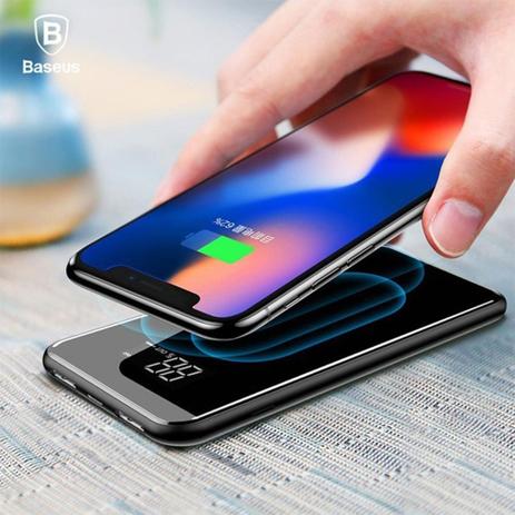 Power Bank Sem Fio 8.000mah 2A Super Rápido Baseus Carregador Portátil Wireless Com Display e Suporte Menor preço em Power Bank Sem Fio 8.000mah 2A Super Rápido Baseus Carregador Portátil Wireless Com Display e Suporte