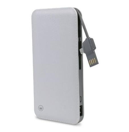 Power Bank slim KIMASTER 10000mAh Couro branco - Kimmaster Menor preço em Power Bank slim KIMASTER 10000mAh Couro branco - Kimmaster