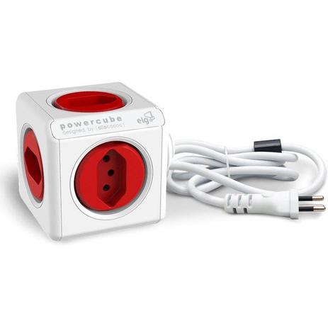 PowerCube Extended PWC-X5/3M ELG Vermelho 5 Tomadas com Cabo 3m Menor preço em PowerCube Extended PWC-X5/3M ELG Vermelho 5 Tomadas com Cabo 3m
