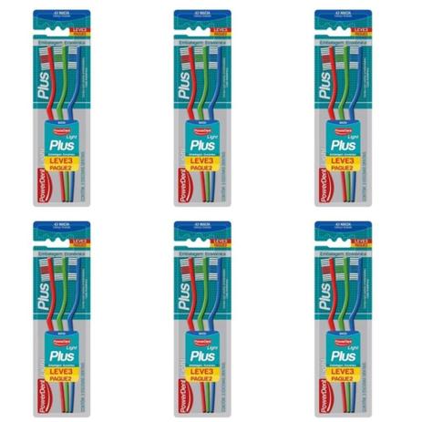 Powerdent 2190 Escova Dental Light Plus C/3 (Kit C/06) Menor preço em Powerdent 2190 Escova Dental Light Plus C/3 (Kit C/06)