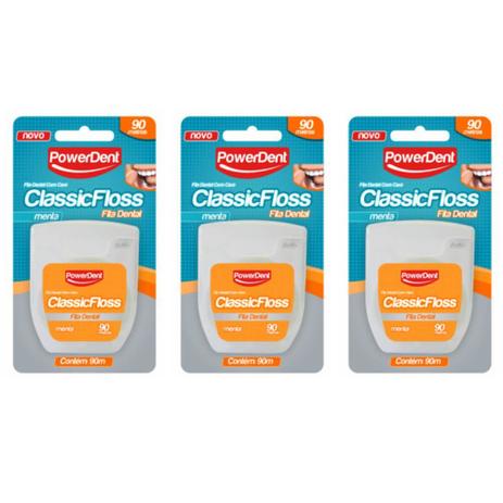 Powerdent Power Classic Fita Dental 90m (Kit C/03) Menor preço em Powerdent Power Classic Fita Dental 90m (Kit C/03)