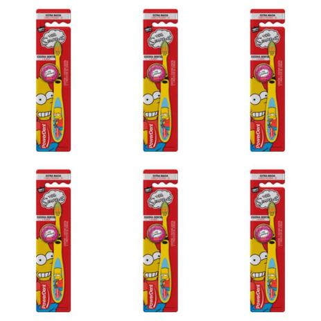 Powerdent The Simpsons + 8 Anos C/ protetor Escova Dental (Kit C/06) Menor preço em Powerdent The Simpsons + 8 Anos C/ protetor Escova Dental (Kit C/06)