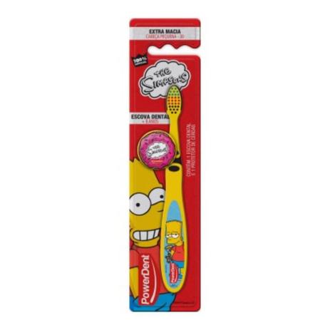 Powerdent The Simpsons + 8 Anos C/ protetor Escova Dental Menor preço em Powerdent The Simpsons + 8 Anos C/ protetor Escova Dental
