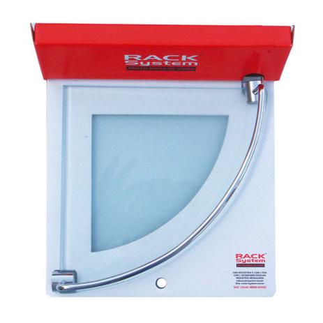 Prateleira cantoneira de vidro 2020 com haste jateado Rack System - Hab Menor preço em Prateleira cantoneira de vidro 2020 com haste jateado Rack System - Hab