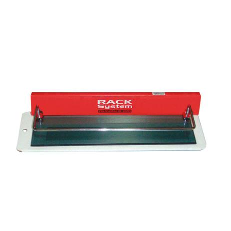 Prateleira cantoneira de vidro 4010 com haste fumê Rack System - Hab Menor preço em Prateleira cantoneira de vidro 4010 com haste fumê Rack System - Hab