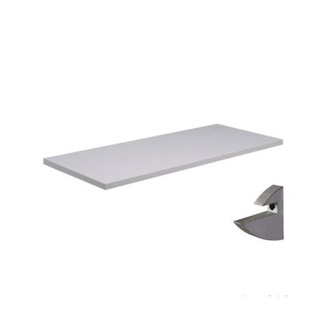 Prateleira com suporte plástico Concept 25x80cm branca Prat-k Menor preço em Prateleira com suporte plástico Concept 25x80cm branca Prat-k