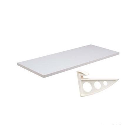 Prateleira com suporte plástico Vanguard 30x60cm branca Prat-k Menor preço em Prateleira com suporte plástico Vanguard 30x60cm branca Prat-k