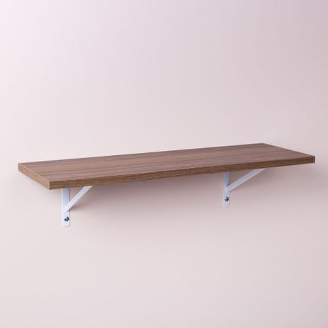 Prateleira Cor Nogal (madeira) 40 X 25cm em MDP Com Suporte Mão Francesa - Crie Fácil Menor preço em Prateleira Cor Nogal (madeira) 40 X 25cm em MDP Com Suporte Mão Francesa - Crie Fácil