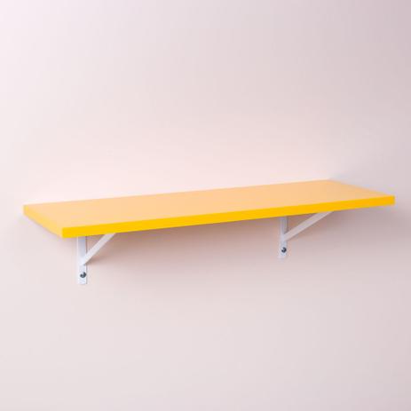 Prateleira Crie Fácil Amarela 65 X 20cm Com Suporte Mão Francesa - Pontto lar Menor preço em Prateleira Crie Fácil Amarela 65 X 20cm Com Suporte Mão Francesa - Pontto lar