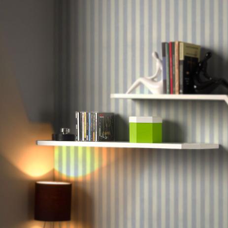 Prateleira de 80 cm para Decoração de Ambientes MDF Laqueado Branco - Casatema Menor preço em Prateleira de 80 cm para Decoração de Ambientes MDF Laqueado Branco - Casatema