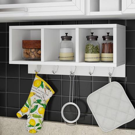 Prateleira Decorativa 3 Nichos Branco - Brv Móveis Menor preço em Prateleira Decorativa 3 Nichos Branco - Brv Móveis
