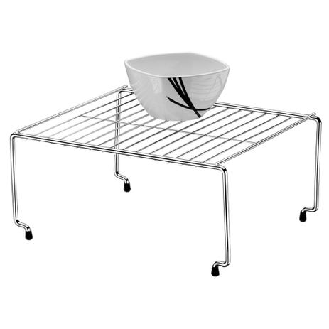 Prateleira Empilhável Suporte Organizador Multiuso Em Aço Cromado 32x25x18cm Armário Closet Cozinha - Nacional Menor preço em Prateleira Empilhável Suporte Organizador Multiuso Em Aço Cromado 32x25x18cm Armário Closet Cozinha - Nacional