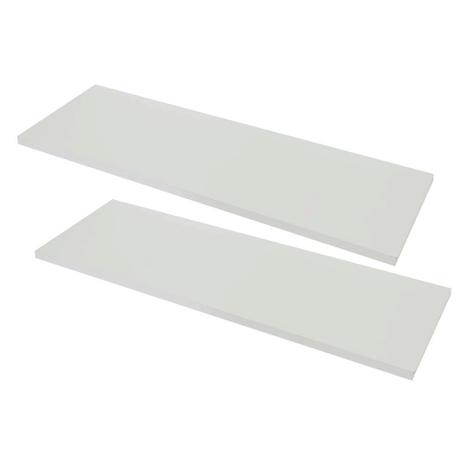 Prateleira MDP Kit 2 pç 30 X 90 cm c/ Suporte Multivisão Menor preço em Prateleira MDP Kit 2 pç 30 X 90 cm c/ Suporte Multivisão