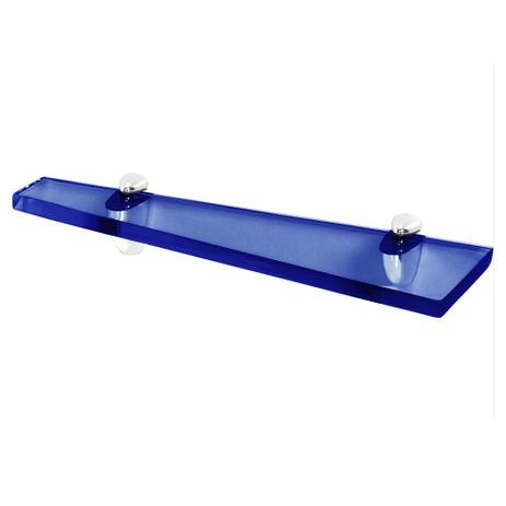 Prateleira Para Banheiros em Poliéster Pérola 42cm x 14cm Azul Transparente - Pontto lavabo Menor preço em Prateleira Para Banheiros em Poliéster Pérola 42cm x 14cm Azul Transparente - Pontto lavabo