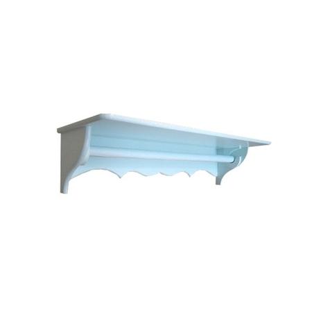 Prateleira porta fralda varao 60cm provençal azul - Galeria baby Menor preço em Prateleira porta fralda varao 60cm provençal azul - Galeria baby