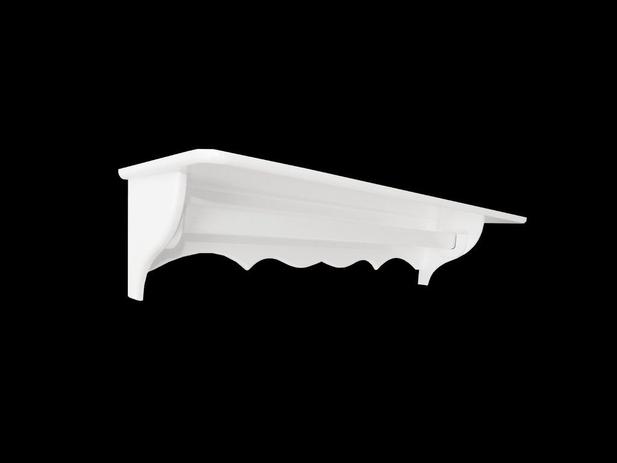 Prateleira porta fralda varao 60cm provençal branca - Galeria baby Menor preço em Prateleira porta fralda varao 60cm provençal branca - Galeria baby