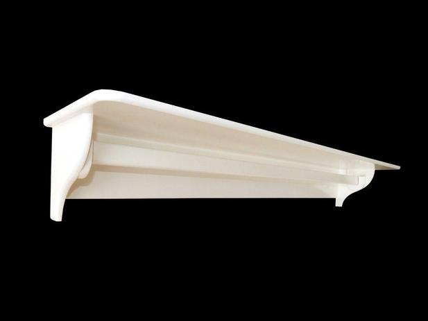 Prateleira porta fralda varao 80cm reta branca - GALERIA BABY Menor preço em Prateleira porta fralda varao 80cm reta branca - GALERIA BABY