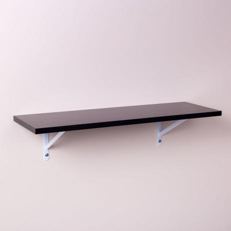Prateleira Preta 40 X 20cm Com Suporte Mão Francesa - Crie Fácil Menor preço em Prateleira Preta 40 X 20cm Com Suporte Mão Francesa - Crie Fácil