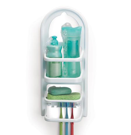 Prateleira Suporte De Banheiro Porta Shampoo 9,2x17x39,6Cm - Nitron Menor preço em Prateleira Suporte De Banheiro Porta Shampoo 9,2x17x39,6Cm - Nitron