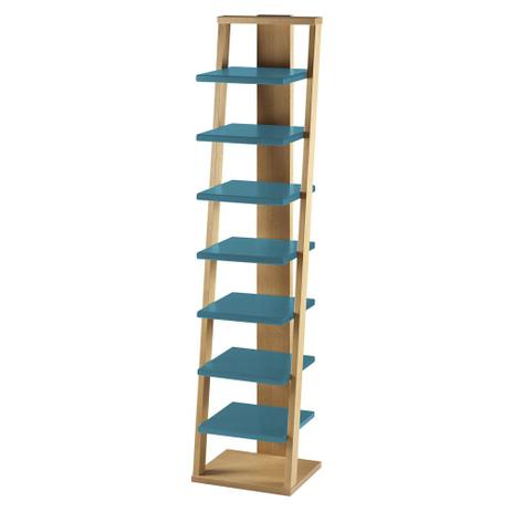 Prateleira Suspensa Stairway 1132 Palha/Azul - Máxima móveis Menor preço em Prateleira Suspensa Stairway 1132 Palha/Azul - Máxima móveis
