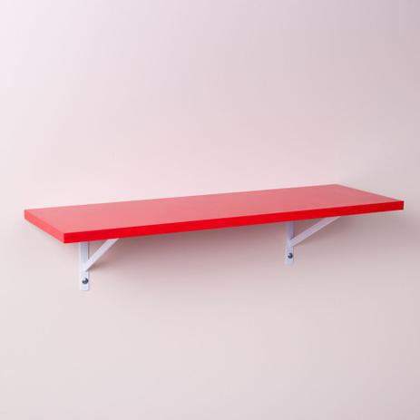 Prateleira Vermelha 40 X 25cm Com Suporte Mão Francesa - Crie Fácil Menor preço em Prateleira Vermelha 40 X 25cm Com Suporte Mão Francesa - Crie Fácil