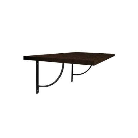Prateleira Wengue 80x30cm com Suporte Napolis Preto 23x23cm - Bemfixa Menor preço em Prateleira Wengue 80x30cm com Suporte Napolis Preto 23x23cm - Bemfixa